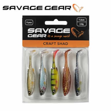 Leurre Craft Shad Savage Gear 8.8cm 4.6g Clear Water Mix (les 5)