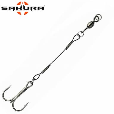 Monture Hameçon Triple Soft Lure Rig Sakura Size L 